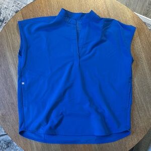 Figs Rafaela Scrub Top Royal Blue